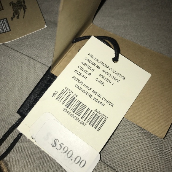 Burberry Cashmere Scarf - Picture 2 of 5